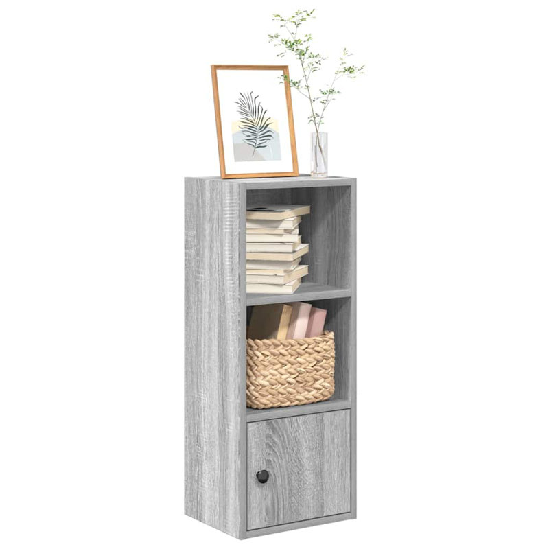 Conary 31 cm W Bookcase, (3 Shelves) 77cmH x 31cmW x 24cmD, Grey Sonoma
