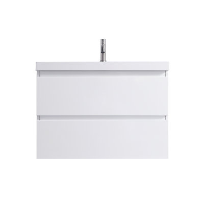 Capot-1 30,00 po X P 19,70 po P 21,60 po Meuble-lavabo mural H en bois blanc avec plateau blanc
