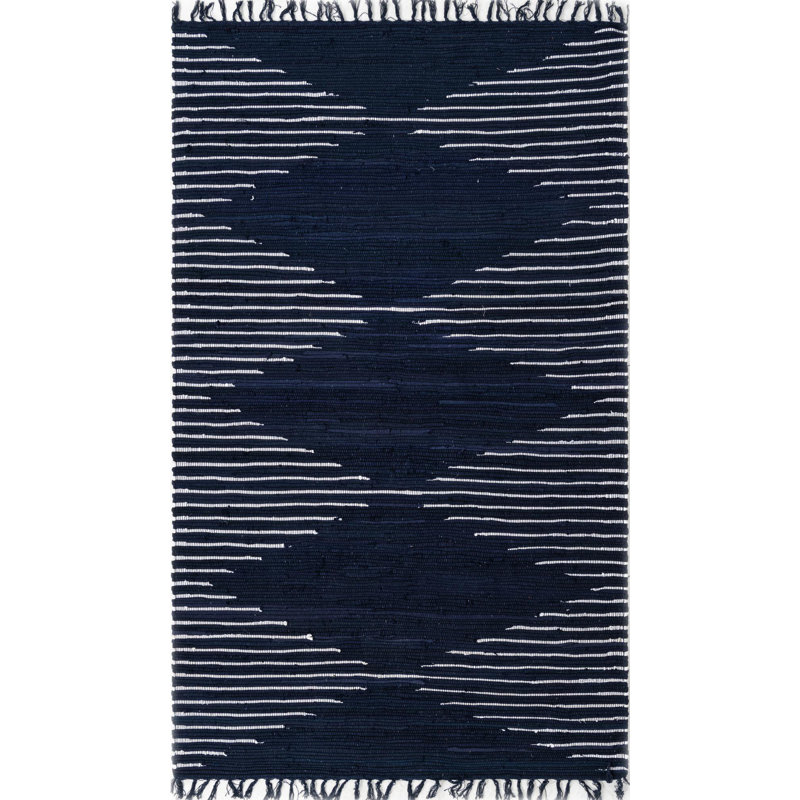 Gwin Cotton Abstract Indoor Rug, Square 10'