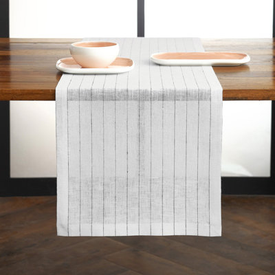 Pinstripe - 100% Pure Linen Table Runner
