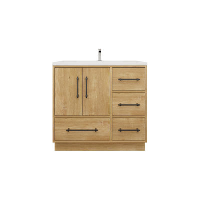 Meuble-lavabo simple 35,4 po avec dessus Victoria
