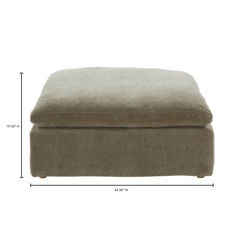 Clay Ottoman Fabric Livesmart Light Grey, Desert Sage Performance