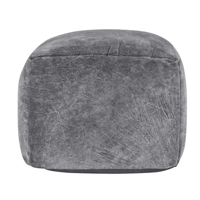 Heirloom Velvet Upholstered Floor Cushion Pouf by Villa by Classic Home
