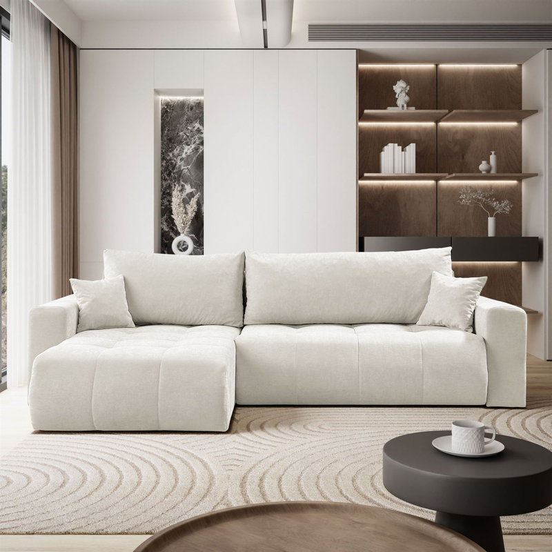 Ranika 3 - Piece Corner Sofa, White