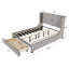 Grand lit plateforme avec rangement Bucher