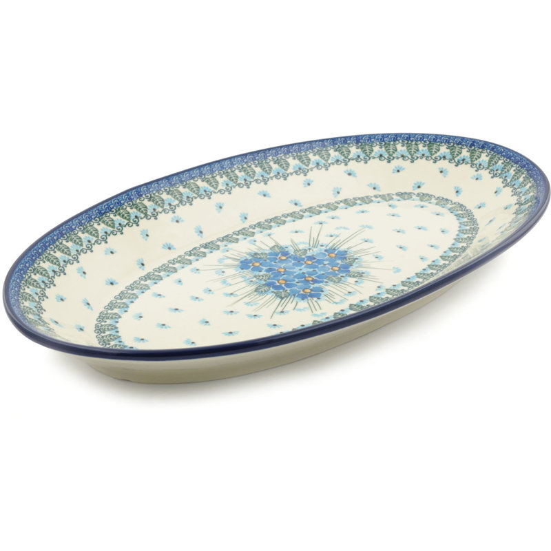 Forget Me Not Stoneware Platter