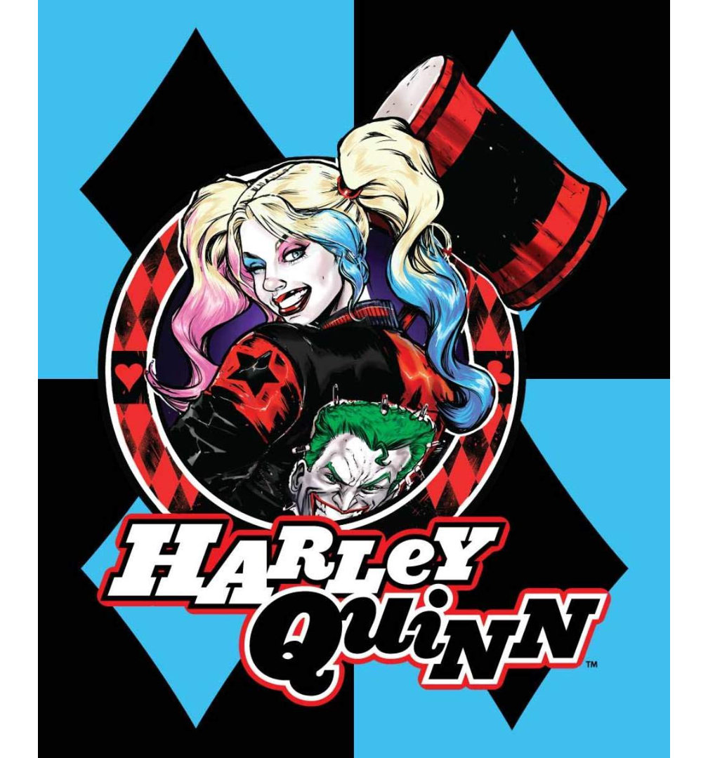 DC Comics Harley Quinn Diamonds Joker Blanket Crover 