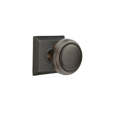 Ensemble de boutons d'intimité Emtek avec rosette Quincy et bouton Norwich