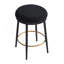 Tabourets de comptoir modernes, tabourets de comptoir noirs avec structure en fer, coussin éponge, repose-pieds, convenant à la cuisine / chambre / salle à manger-634480240-634480241