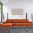 Upholstered L-Shaped Sectional Left Hand Facing