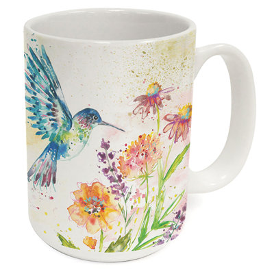 Colibri 15 oz. Tasse décorative en céramique