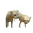 Beus Pair of Golden Plated Cheetahs Statue