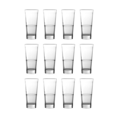 Fortessa Basics Elixir Everyday Stackable Quality Super Clear Glassware Kitchen And Barware Great For: Mixed Drinks/Cocktails, Water, Juice, Iced Tea, Soft Drinks., Double Old Fashioned/Rocks, 12 Ounce
