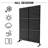 Pacifa 74.8" x 47" Laser-Cut Metal Privacy Screen Fence Panel With Stripe Pattern-102305952