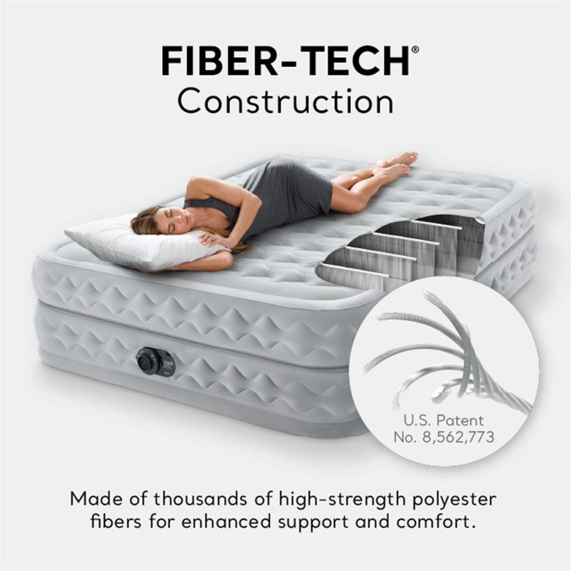 Supreme Queen Raised Air Mattress with Built-in Pump