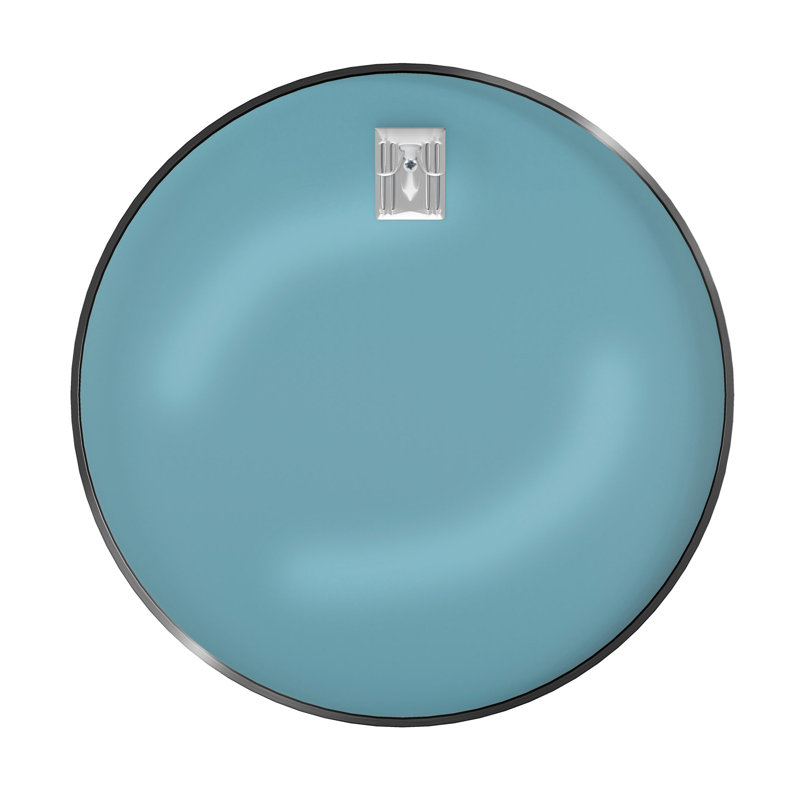 Metal Flat Wall Mirror, Brushed Black