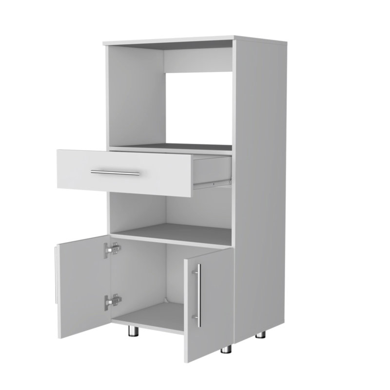 Support à micro-ondes blanc pour garde-manger