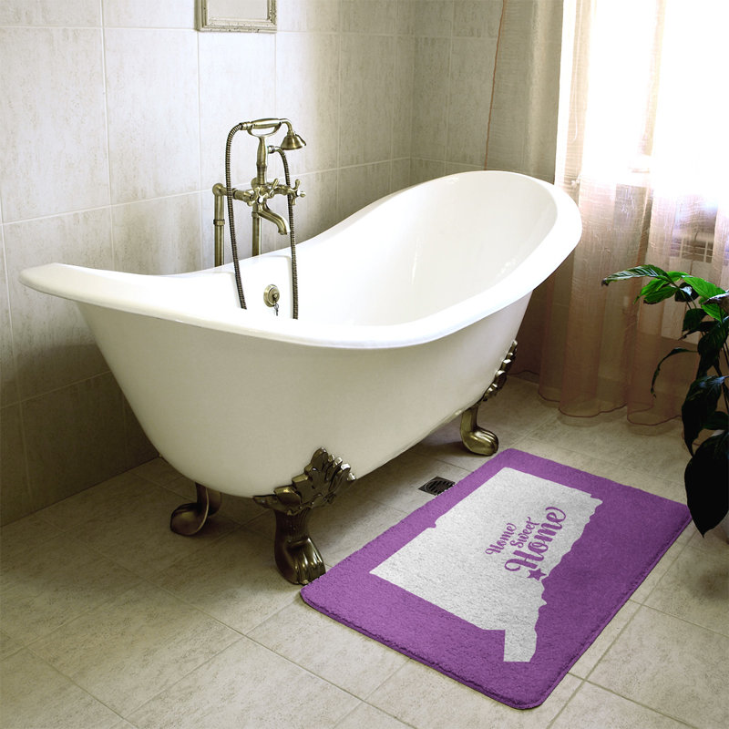 Tapis pour salle de bain new refuge home, l 17 po x L 21 po, Violet