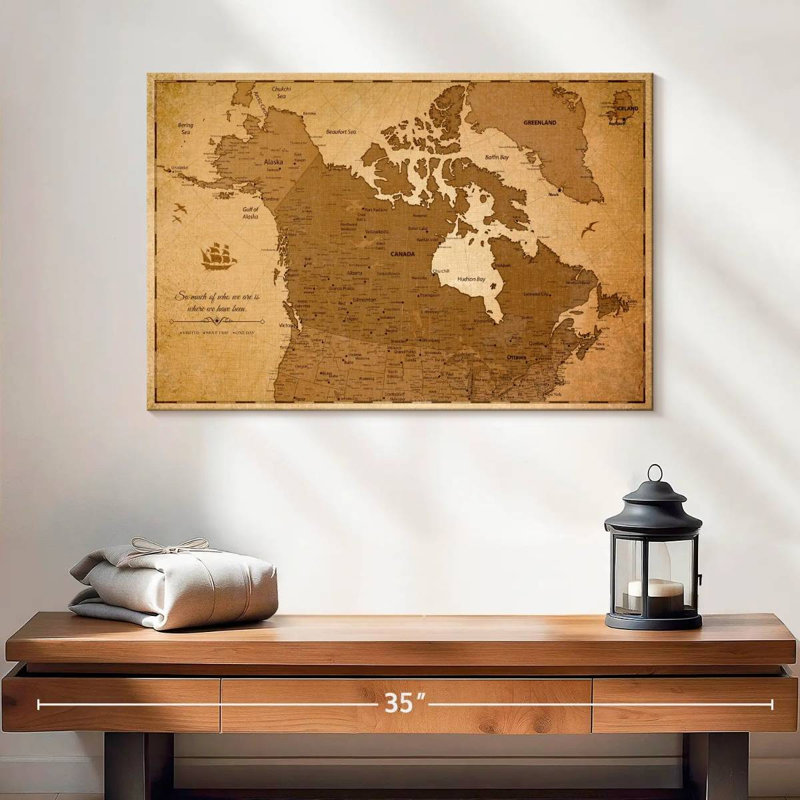Épingle antique Canada Alvertia, 16" H x 24" W