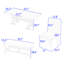 Ensemble de salle à manger, table extensible, chaises rembourrées et banc 6 pièces Emere-675621602-712588233-712588234