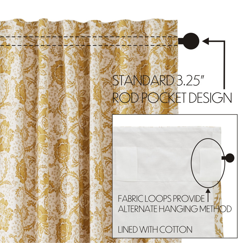 100% Cotton Room Darkening Curtain Panel Pair, 50" W x 96" L