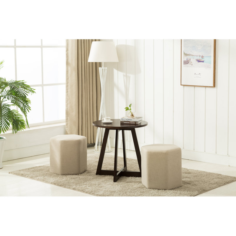 Horrocks Upholstered Ottoman, Beige