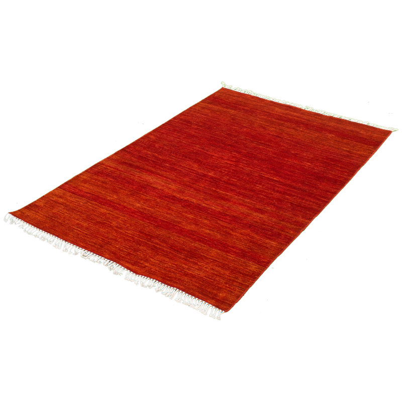 Tapis décoratif en laine noué à la main de conception unique 4 pi 11 po x 7 pi 11 po noué à la main New Age