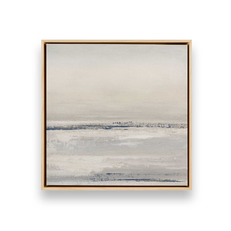 Impression abstraite Ethereal Tide v2, H 32,75 po x l 32,75 po x P 1,75 po, Cadre américain en érable flottant, 1