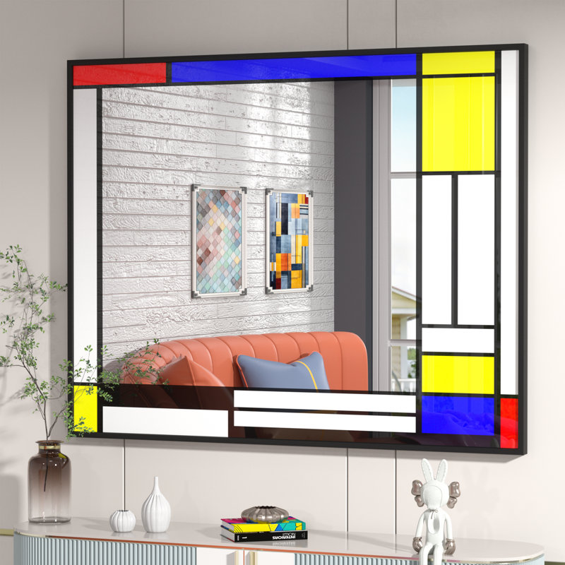 Miroir Romilly, 40 po x 32 po, Coloré