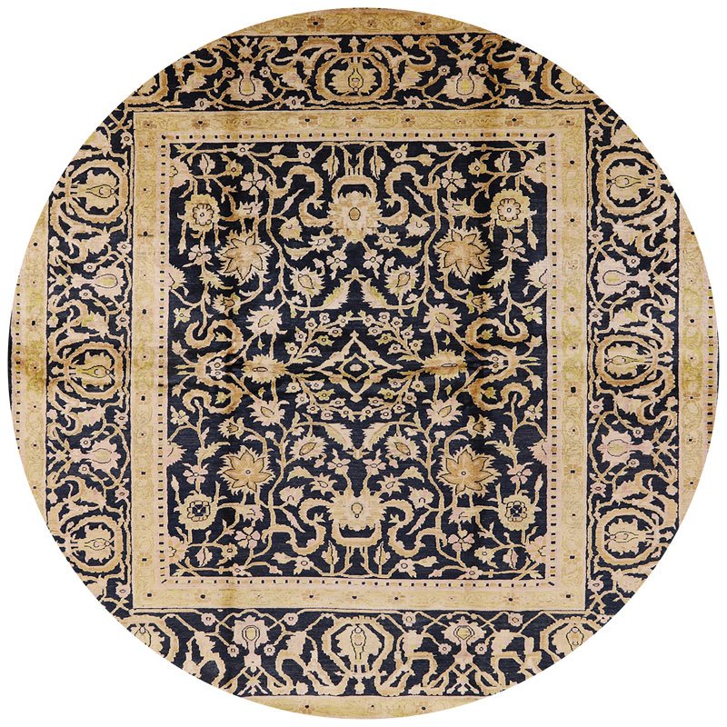 Tapis oriental beige / noir Ofrath, Rond 8 pi