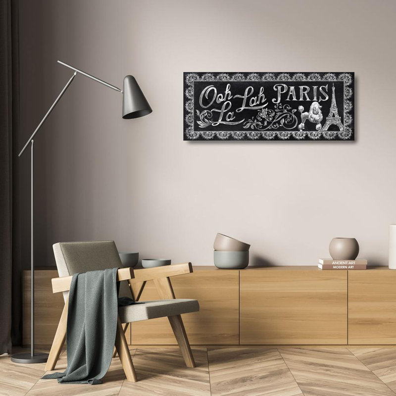 Toile tendue Charlton Home® Knutsen, Conrad, titre: Ooh La Lah, H 12 po x l 24 po