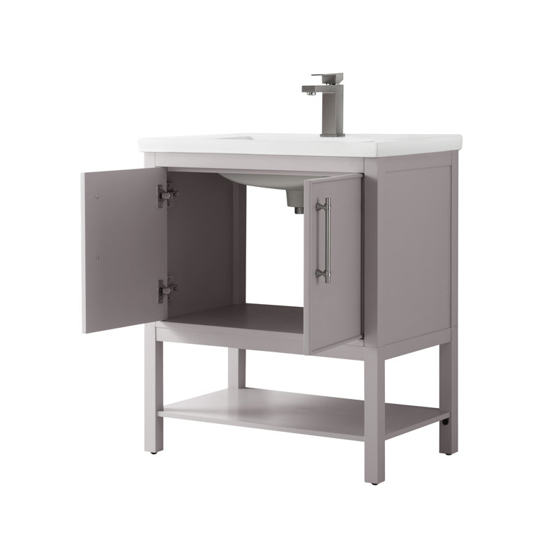 Ensemble de meuble-lavabo simple 30 po Jewell, Taupe