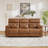 83.86" W Modern Super Soft Top Grain Leather Tufted  Power Reclining Sofa With Dual Hidden Cup Holders & USB Port(Set Of 2)-658417608