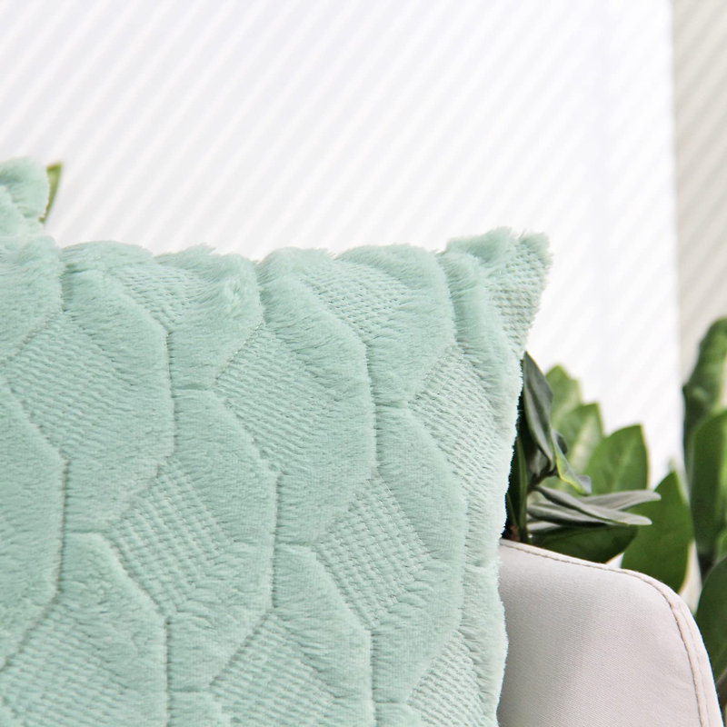 Ensemble de 2 coussins décoratifs rectangulaires (livrés avec 330 g chacun) de taille 12 po x 20 po , H 12 po x l 20 po, Vert