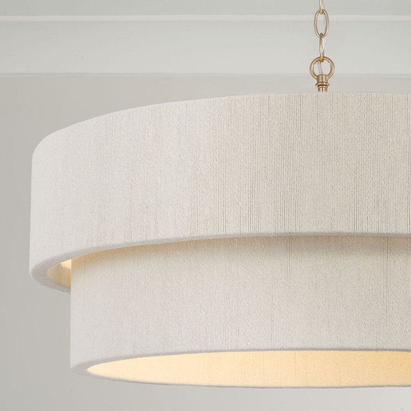 Luminaire suspendu tambour 4 lumières Casta