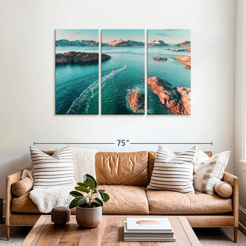 Paysage marin nordique Sebbie, H 36 po x l 57 po