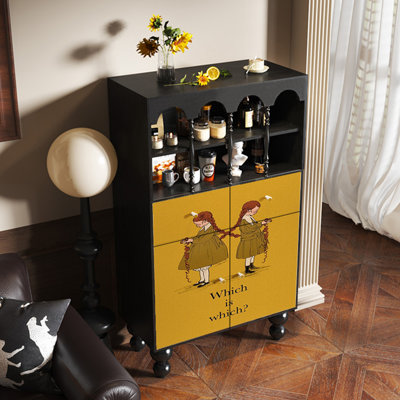French style retro creative wooden accent cabinet