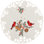 Red Cardinal Doily (16" Rd)