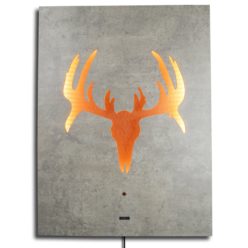 MA01 Rustic Wall Decor, Concrete Grey/Copper
