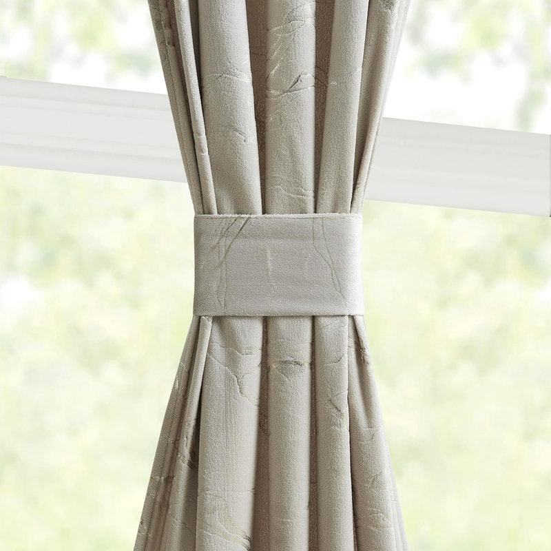 Makayley Velvet Room Darkening Curtain Panel Pair, 30" W x 72" L, Silver