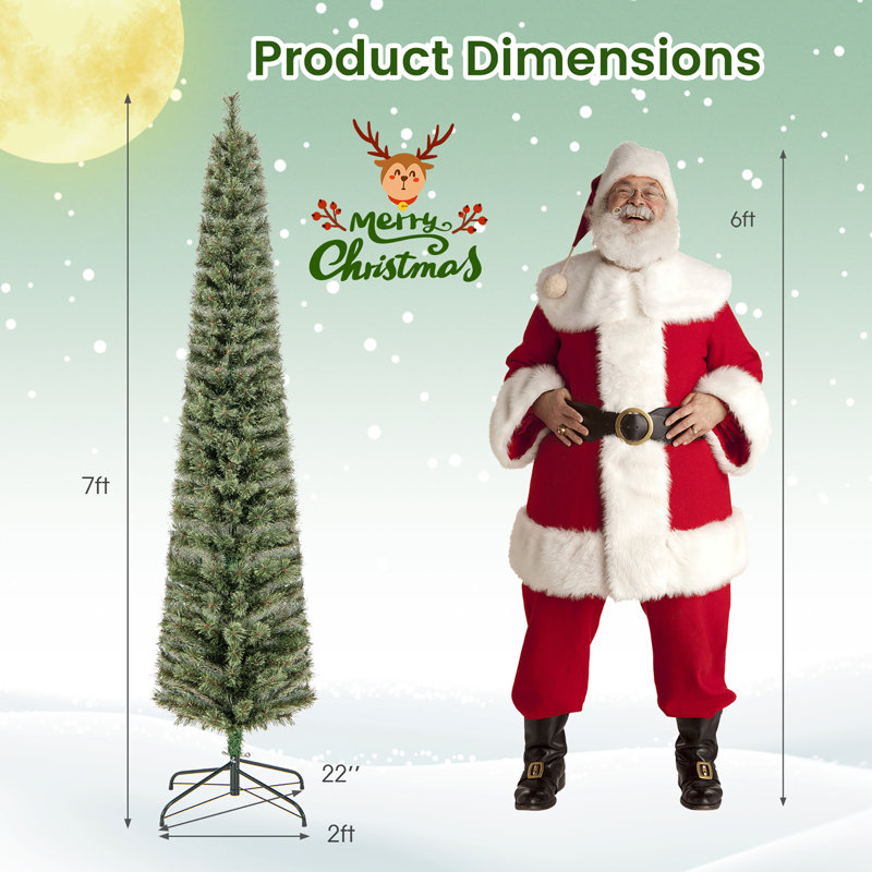 Arbre de Noël pin clair, H 7 pi