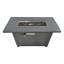 Foyer de table extérieur en acier au propane de 25 po H x 42 po avec couvercle (gris)