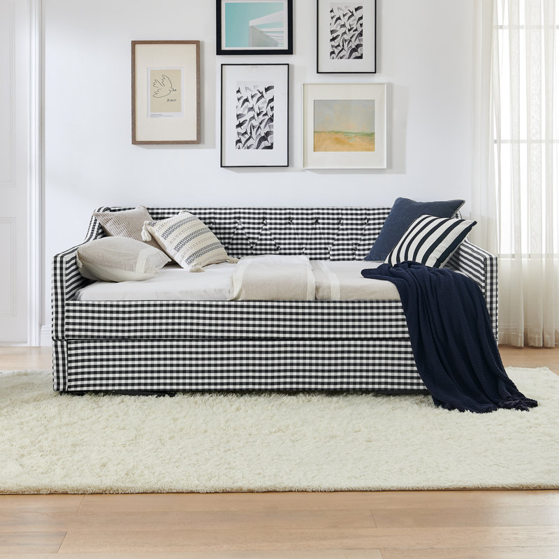 Full Daybed, Versatile 3-in-1 Convertible Couch Bed Transforms Into Twin Beds Or Large Combined Bed, Small Home Guest Bedroom Indoor Use