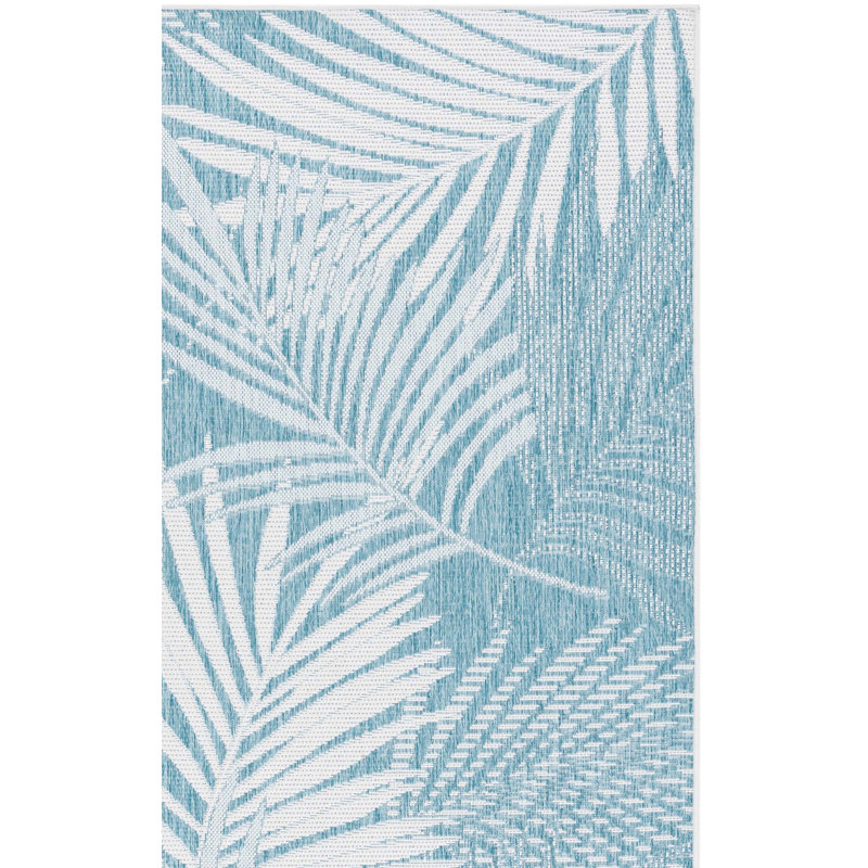 Beach House Performance Floral Indoor/Outdoor Area Rug, Square 6'7"