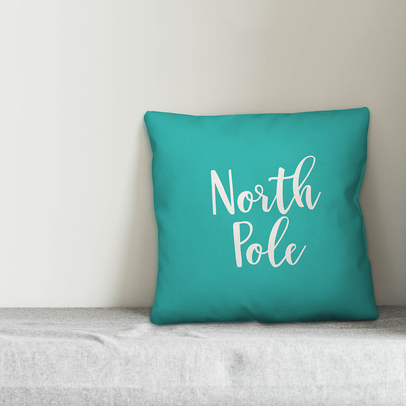  Coussin North Pole, Bleu sarcelle, Coussin décoratif