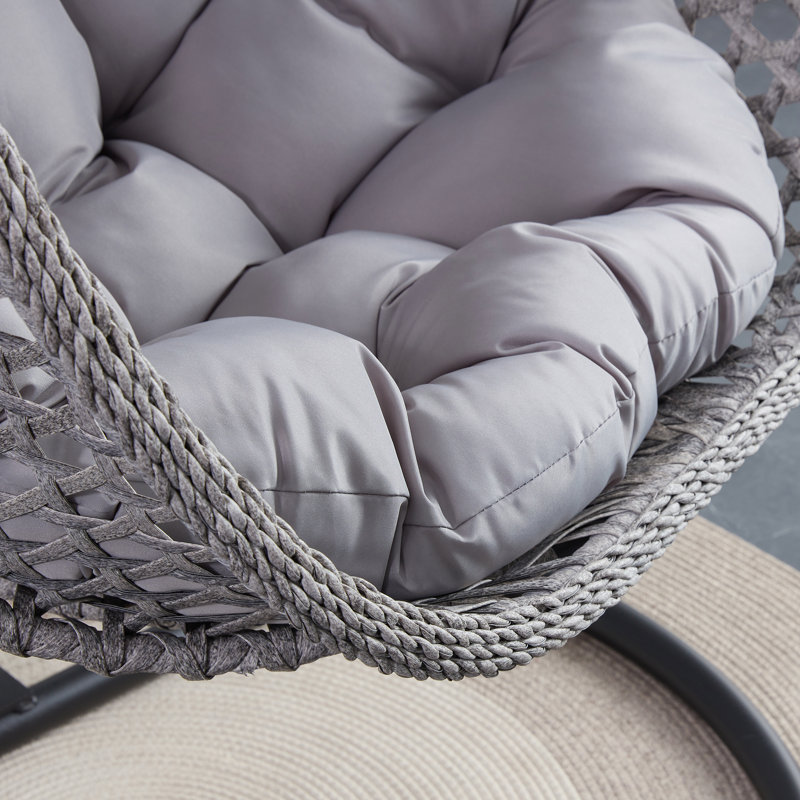 Chaise de patio moderne en métal 40 x 40 x 79