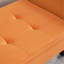 Banc de rangement 51,5 po en velours orange avec rangement pratique et élégant-1249991730