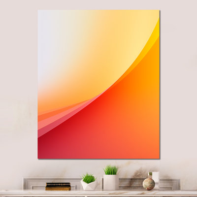 «Orange Spectral Slice I» sur métal