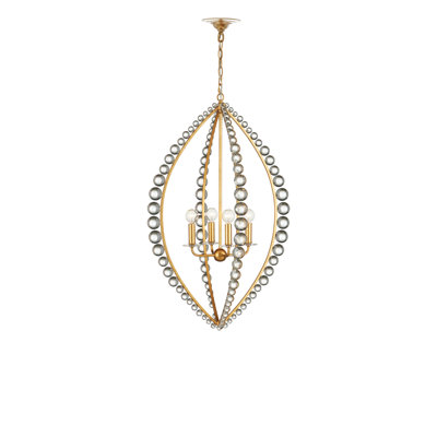 4 - Light Glass LED Chandelier