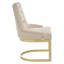 Carwell 48cm H Tufted Upholstered Metal Cantilever Chair-939048892-939048891